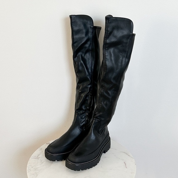 NEW Sam Edelman Lerue Lug Sole Faux Leather High Shaft Boot Size 6 - Picture 7 of 13
